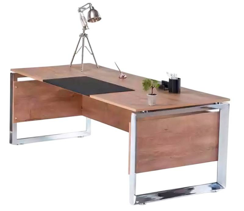 Xlmoebel Schreibtisch Zeitgemäßer Braunholz-Schreibtisch für das Büro mit modernem Design (Schreibtisch), Hergestellt in Europa von Xlmoebel