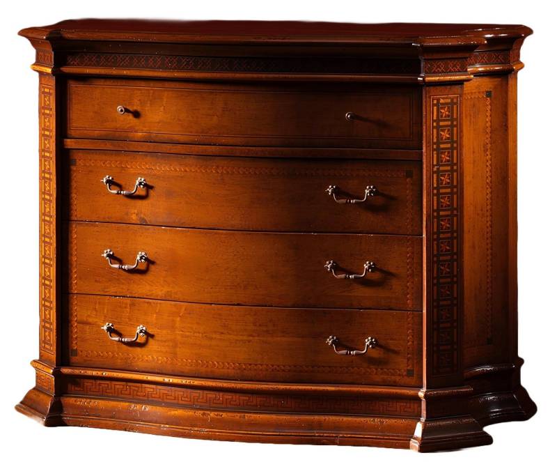 Xlmoebel Schubkastenkommode Braune italienische Möbel Landhausstil Kommode Schrank aus Holz (1 St., Kommode), Hergestellt in Italy von Xlmoebel