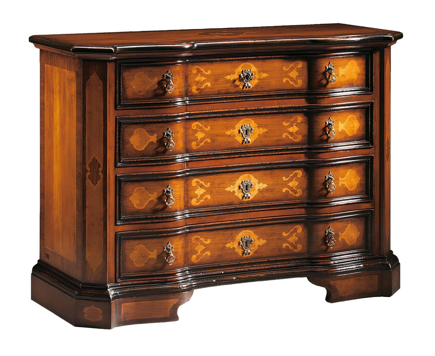 Xlmoebel Schubkastenkommode Luxuriöser Landhausstil Schrank aus Italien Holz Kommode Regal Möbel (1 St., Kommode), Hergestellt in Italy von Xlmoebel