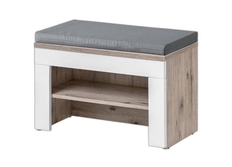 Xlmoebel Schuhregal Grau Schuhehalter mit Kissen Regal Aktuelles Design Neues Möbel Holz, Hergestellt in Europa von Xlmoebel