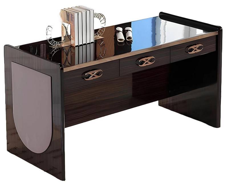 Xlmoebel Sekretär Luxuriöses Schreibmöbel aus Metall mit Hochglanzoberfläche (1 St., Bürotisch), Hergestellt in Europa von Xlmoebel