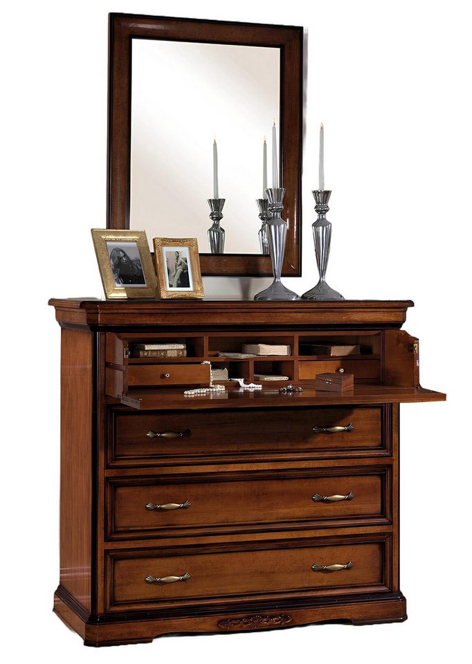 Xlmoebel Sekretär Set für das Schlafzimmer: Holzdesign-Kommode mit Spiegel (2tlg Set (Kommode+ Spiegel), Hergestellt in Europa von Xlmoebel