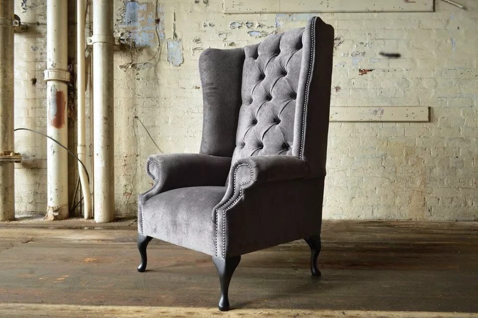 Xlmoebel Sessel Chesterfield Ohrensessel Lounge Sessel Sofa Polster Lehnstuhl (Sessel), Hergestellt in Europa von Xlmoebel