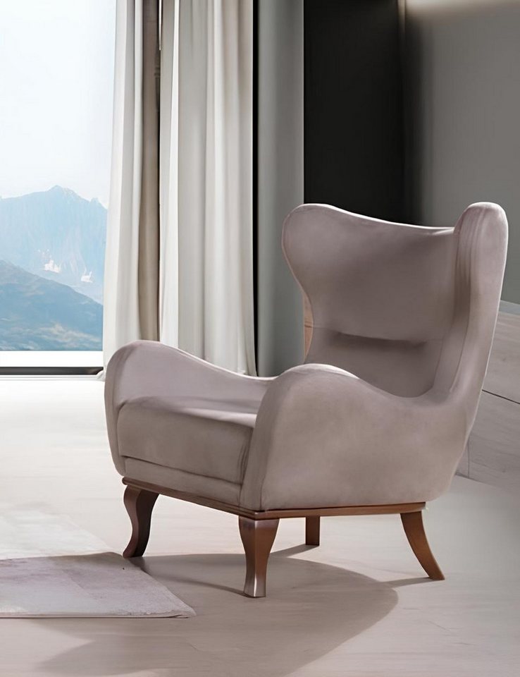 Xlmoebel Loungesessel Design Möbel Sessel Wohnzimmer Sitz Polster Textil (1-St., Sessel), Hergestellt in Europa von Xlmoebel