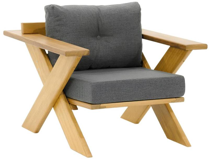 Xlmoebel Gartensessel Designer-Sessel mit einem Gestell aus hellem Beige und edlen (Sessel), Hergestellt in Europa von Xlmoebel
