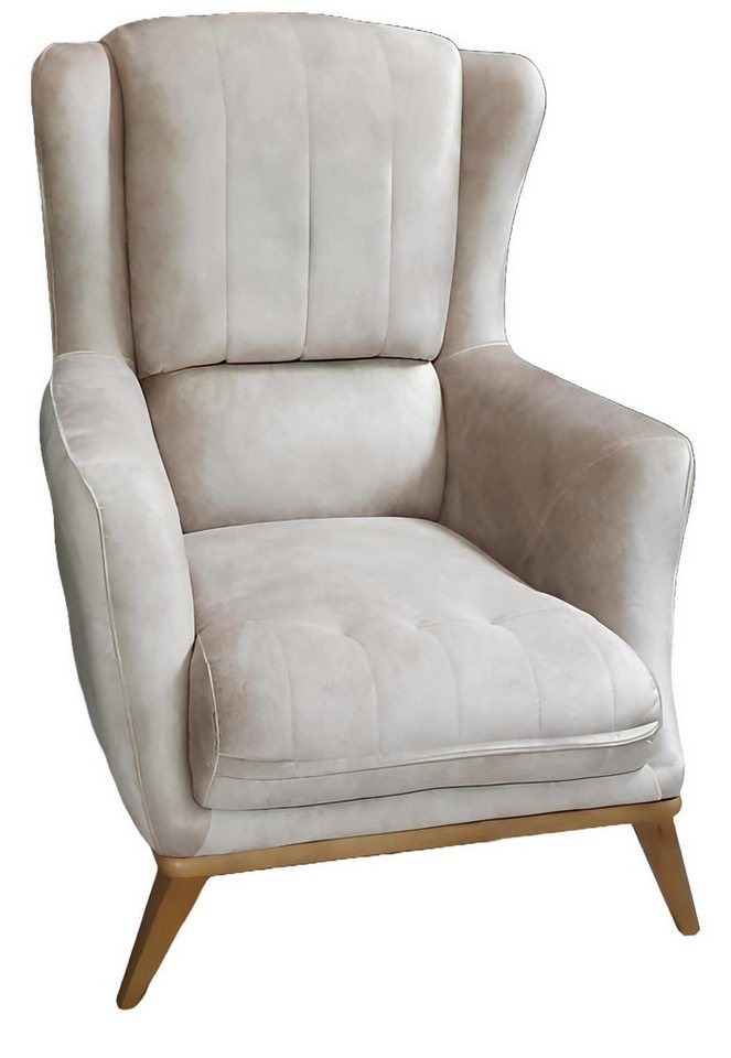 Xlmoebel Ohrensessel Einzelner Beige Relaxsessel mit modernem Design für das Wohnzimmer (Sessel), Hergestellt in Europa von Xlmoebel