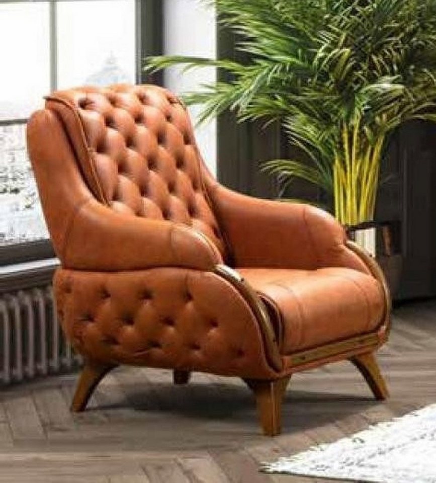 Xlmoebel Loungesessel Einzelner Relaxsessel im luxuriösen Lederdesign mit modernem Stil (Sessel), Hergestellt in Europa von Xlmoebel