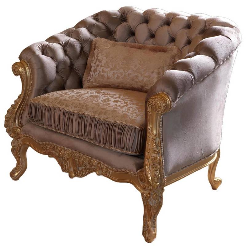 Xlmoebel Chesterfield-Sessel Einzelner Stoffbezug Sessel im Chesterfield-Design mit einem Sitzplatz (1-St., Sessel), Hergestellt in Europa von Xlmoebel