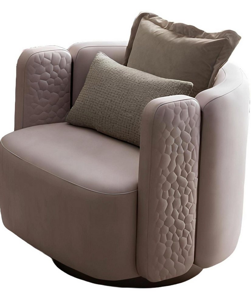Xlmoebel Loungesessel Elegante Rosa Wohnzimmer Sessel zeitgemäßen Holz-Design - Lounge (Sessel), Hergestellt in Europa von Xlmoebel