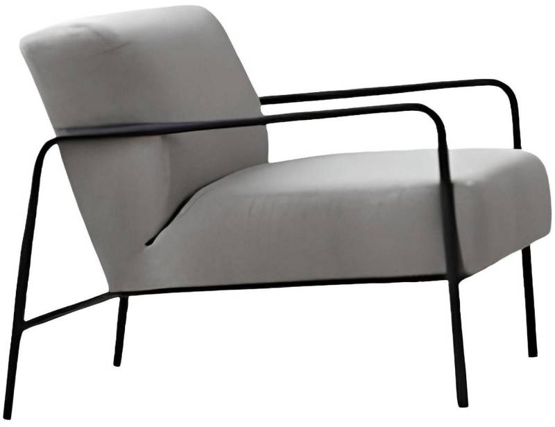Xlmoebel Loungesessel Eleganter Grauer Sessel Luxuriöser Ohrensessel Wohnzimmer Edler (1-St., Sessel), Hergestellt in Europa von Xlmoebel