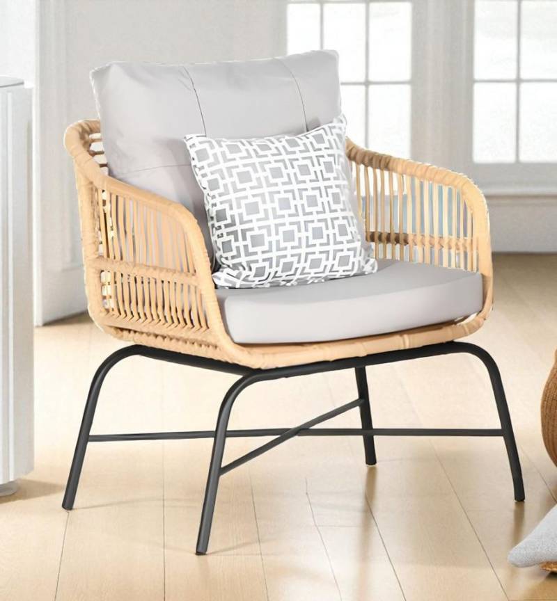 Xlmoebel Gartensessel Hochwertiger Lounge-Sessel mit Polsterung für den Garten, Veranda, Hergestellt in Europa von Xlmoebel