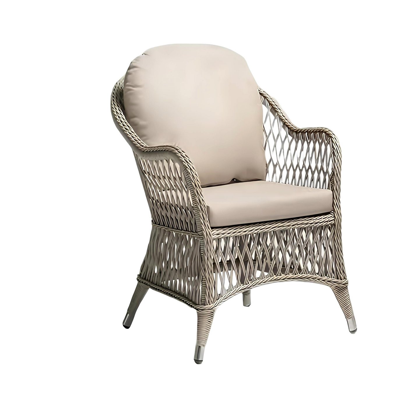 Xlmoebel Gartenstuhl Hochwertiger Rattan-Gartensessel mit luxuriösem Polster und exklusivem, Hergestellt in Europa von Xlmoebel