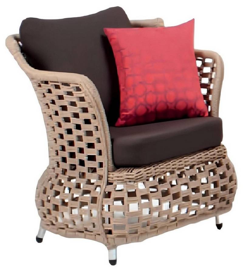 Xlmoebel Gartensessel Hochwertiger moderner Rattan-Sessel in Braun mit exklusivem Design (Sessel), Hergestellt in Europa von Xlmoebel