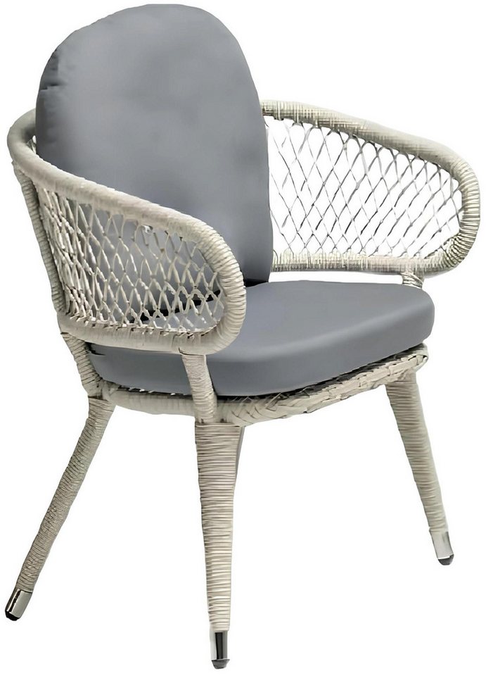 Xlmoebel Gartenstuhl Hochwertiger moderner Rattan-Sessel in Grau für luxuriöse, Hergestellt in Europa von Xlmoebel