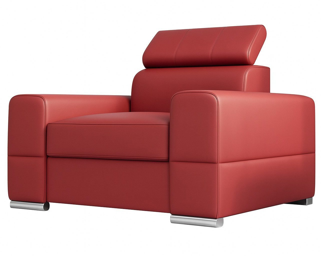 Xlmoebel Sessel Luxuriöser Design-Einzelsessel in Leder und Stoff (Sessel), Hergestellt in Europa von Xlmoebel