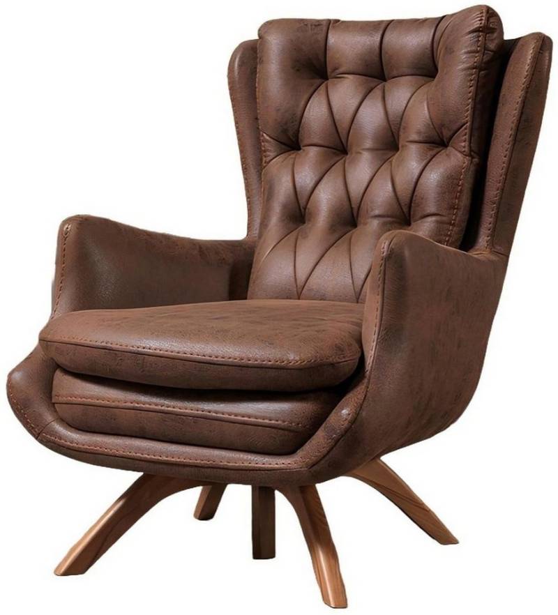 Xlmoebel Loungesessel Luxuriöser Kunstleder-Sessel für das Wohnzimmer mit Design und Platz (Sessel), Hergestellt in Europa von Xlmoebel