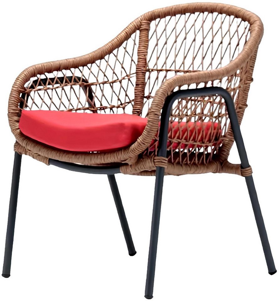 Xlmoebel Gartensessel Luxuriöser Lounge-Sitz aus Rattan mit gepolsterter Sitzfläche (Sessel), Hergestellt in Europa von Xlmoebel