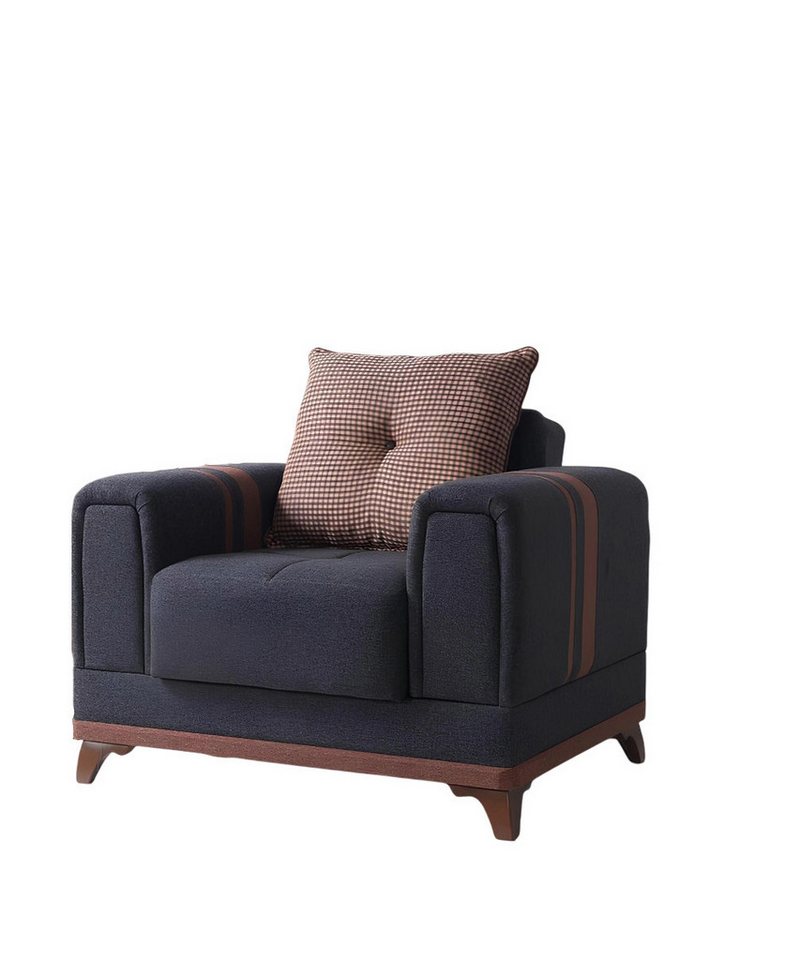 Xlmoebel Sessel Luxuriöser Textil-Relaxsessel im Design mit Edelstahlgestell (1-St., Sessel), Hergestellt in Europa von Xlmoebel