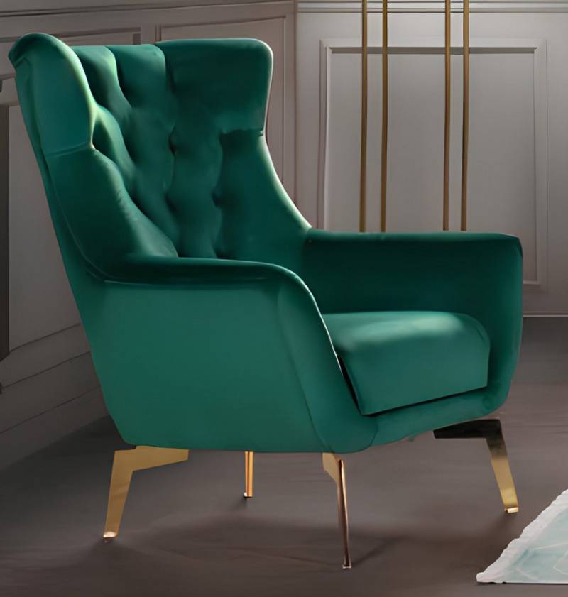 Xlmoebel Ohrensessel Moderner Luxus-Sessel in elegantem Grün für Ihr Wohnzimmer (1-St., Sessel), Hergestellt in Europa von Xlmoebel
