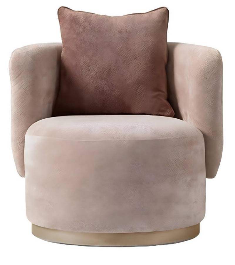 Xlmoebel Loungesessel Modernes Beige Polster Stoff Sessel Relaxsessel Design (1-St., Sessel), Hergestellt in Europa von Xlmoebel