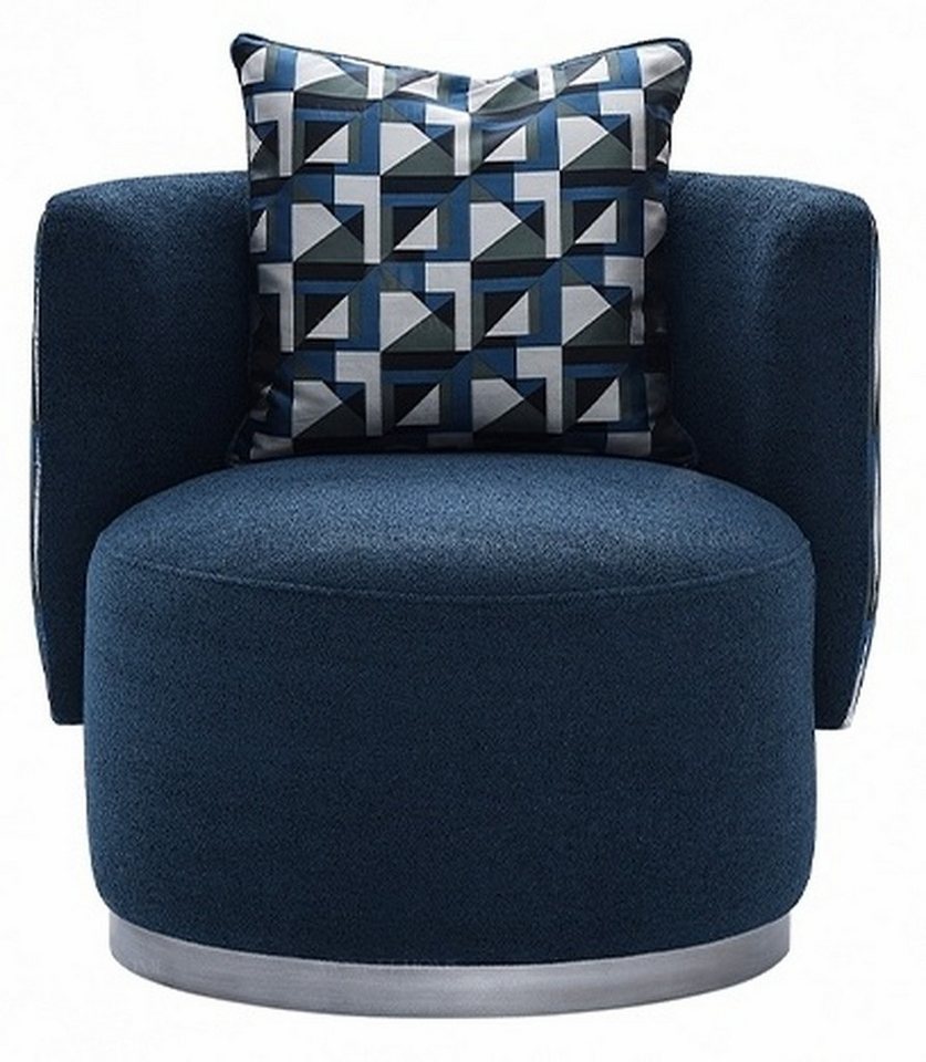 Xlmoebel Loungesessel Modernes blau gepolstertes Stoffsitzdesign für Relaxsessel (Sessel), Hergestellt in Europa von Xlmoebel
