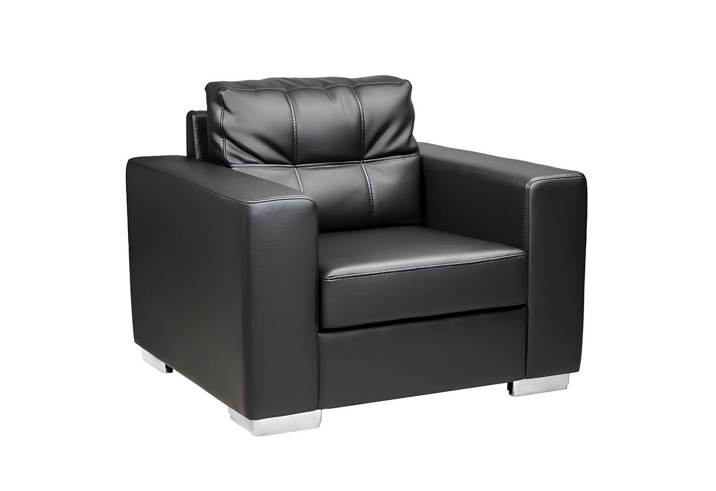 Xlmoebel Sessel Neuer 1-Sitzer Relaxsessel in Kunstleder für das Wohnzimmer in Schwarz (1-St., Sessel), Hergestellt in Europa von Xlmoebel