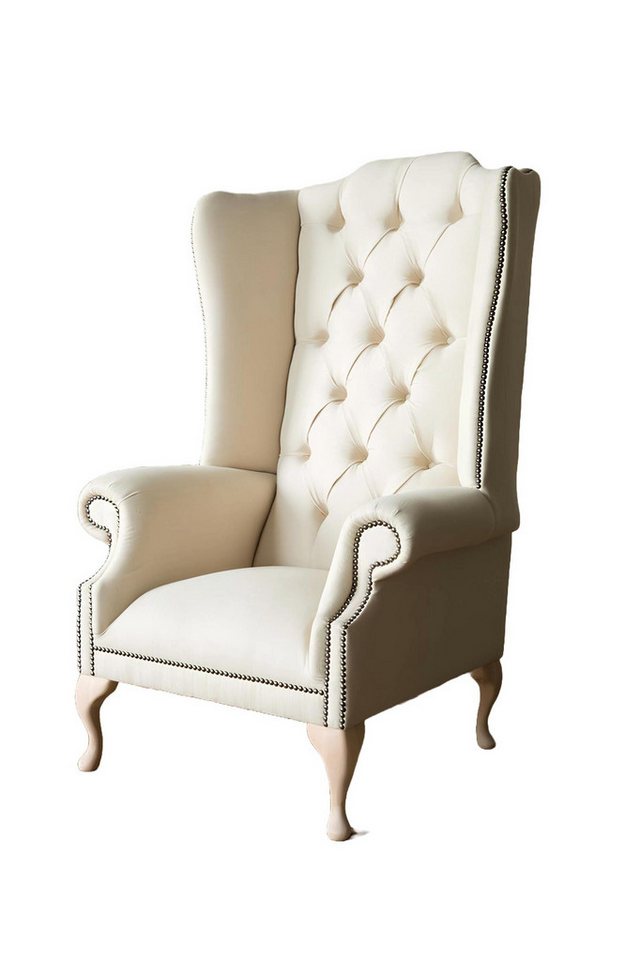 Xlmoebel Ohrensessel Neuer Chesterfield Sessel mit hoher Rückenlehne, Einzelsitzer, (1-St., Sessel), Hergestellt in Europa von Xlmoebel
