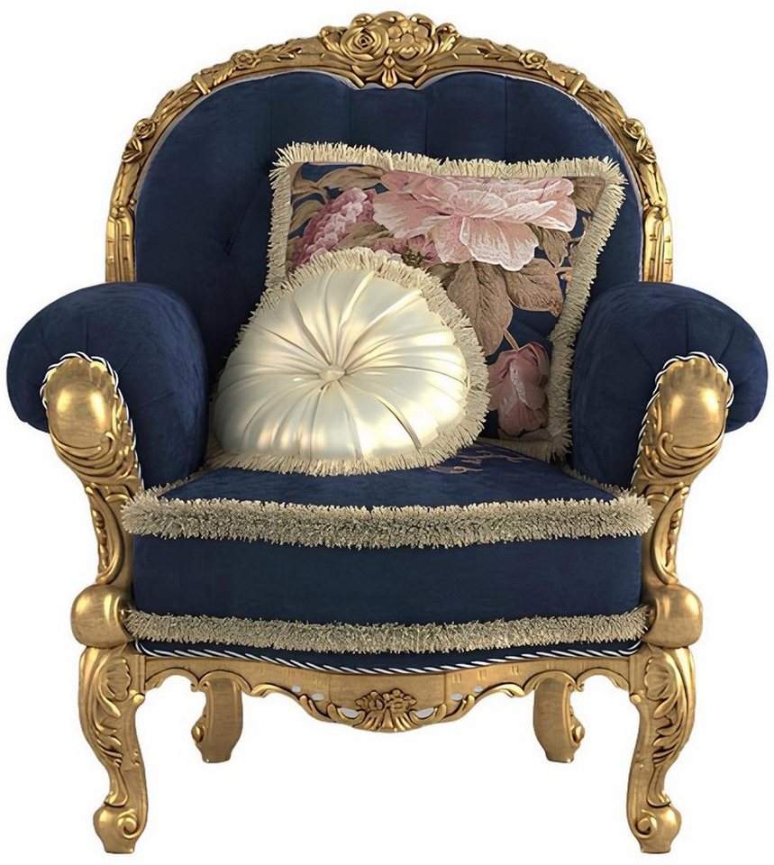 Xlmoebel Ohrensessel Neuer Einzelsitz Luxus-Textilsofa - Klassische Möbel (Sessel), Hergestellt in Europa von Xlmoebel