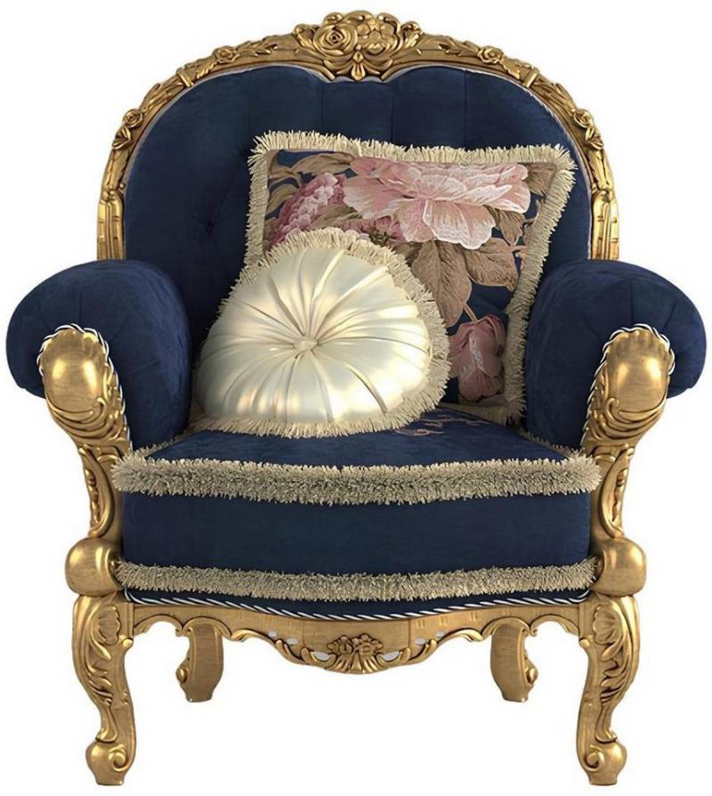 Xlmoebel Ohrensessel Neuer Einzelsitz Luxus-Textilsofa - Klassische Möbel (Sessel), Hergestellt in Europa von Xlmoebel