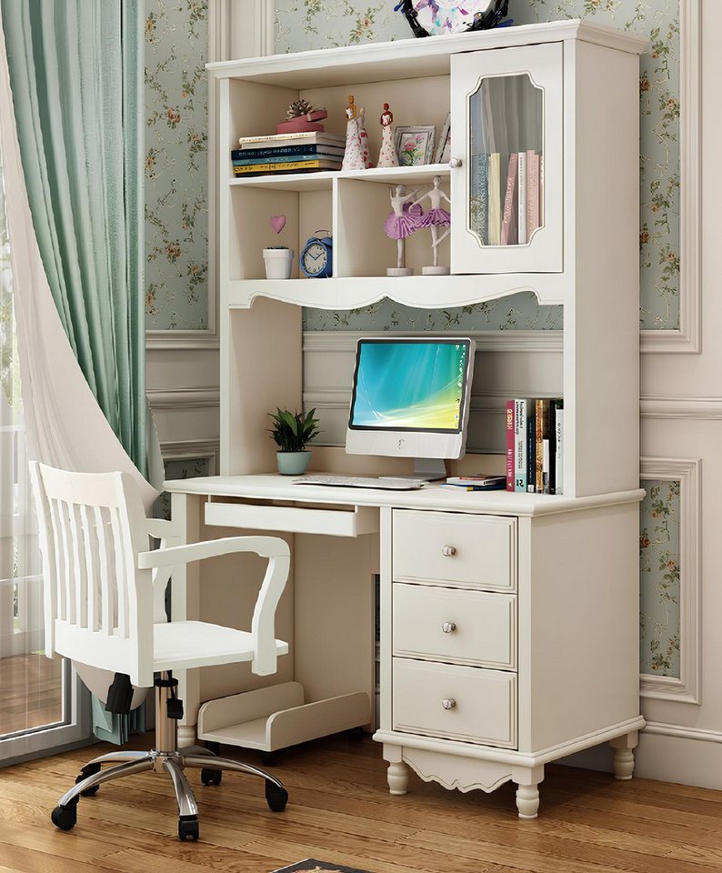 Xlmoebel Bürostuhl Neuer Schreibtisch im Landhausstil mit Sessel und PC-Tisch -, Hergestellt in Europa von Xlmoebel