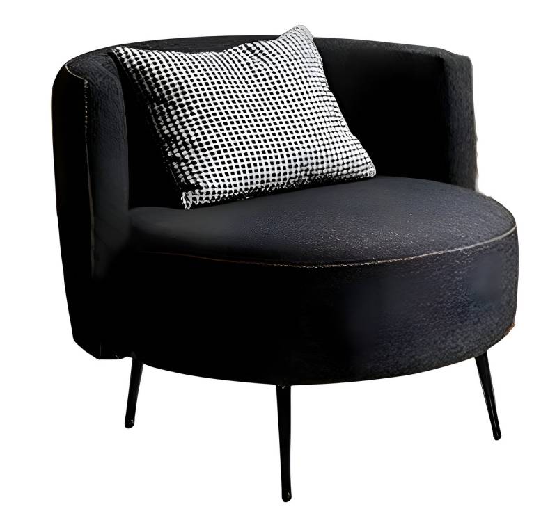 Xlmoebel Loungesessel Neuer zeitgemäßer schwarzer Wohnzimmersessel Clubsessel Fauteuil (1-St., Sessel), Hergestellt in Europa von Xlmoebel
