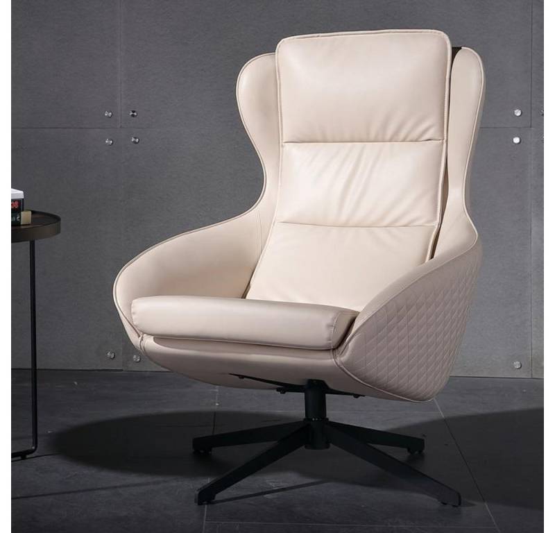 Xlmoebel Ohrensessel Rotierender Ledersessel Sofa Polster Luxus Entspannung Italienische (1-St., Ohrensessel), Hergestellt in Europa von Xlmoebel
