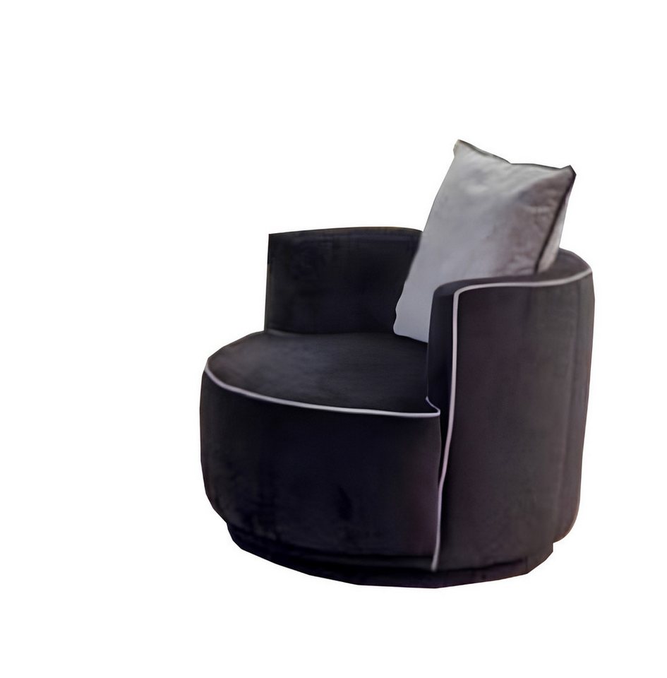 Xlmoebel Sessel Schwarz Stoff Ohrensessel für's Wohnzimmer - Moderner Cocktailsessel (Sessel), Hergestellt in Europa von Xlmoebel