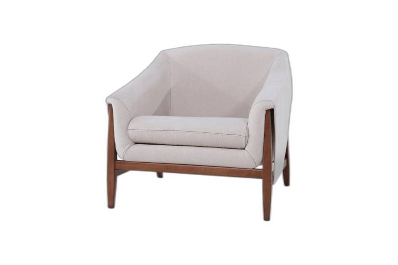 Xlmoebel Sessel Moderner Ohrensessel Textil Weiß für Wohnräume Polyester 1 Platz (1-St., 1x Sessel), Hergestellt in Europa von Xlmoebel