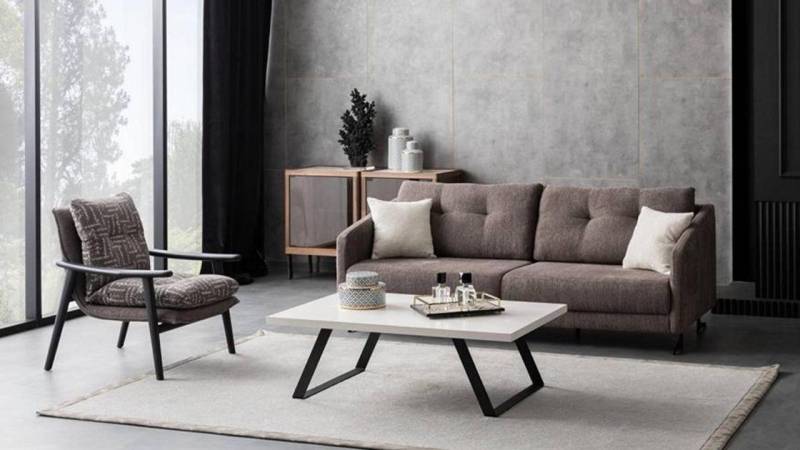 Xlmoebel Polstergarnitur Sofa Set mit 3-Sitzer Sofa und Sessel, abnehmbarem Sitzkissen, (Sofa 3 Sitzer + Sessel), Hergestellt in Europa von Xlmoebel