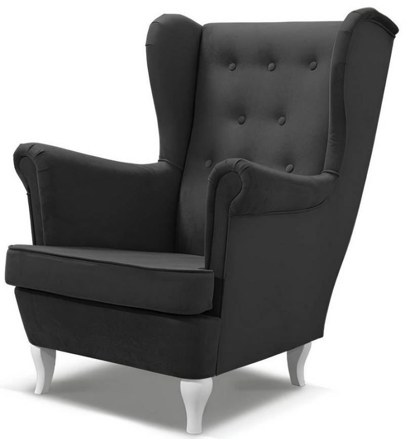 Xlmoebel Ohrensessel Stuhl Polster Sitzmöbel Designer Sofa Relax Stoff Wohnzimmer Luxus (1-St., Sessel), Hergestellt in Europa von Xlmoebel