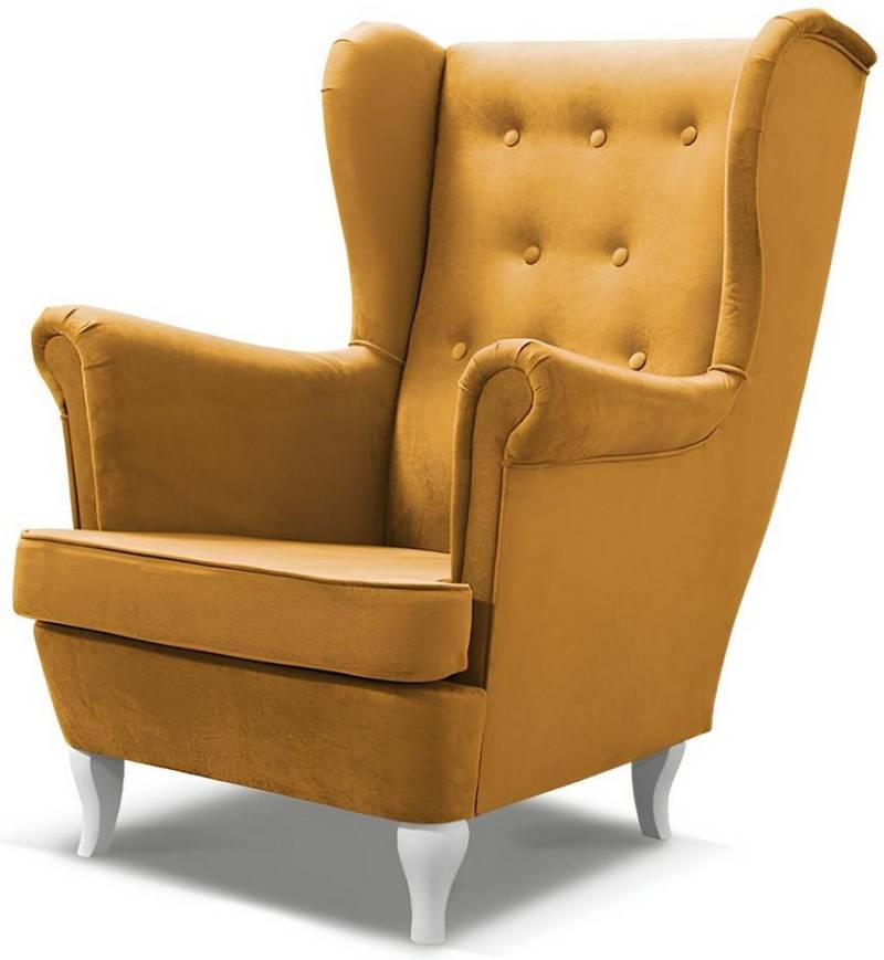 Xlmoebel Ohrensessel Stuhl Polster Sitzmöbel Designer Sofa Relax Stoff Wohnzimmer Luxus (1-St., Sessel), Hergestellt in Europa von Xlmoebel