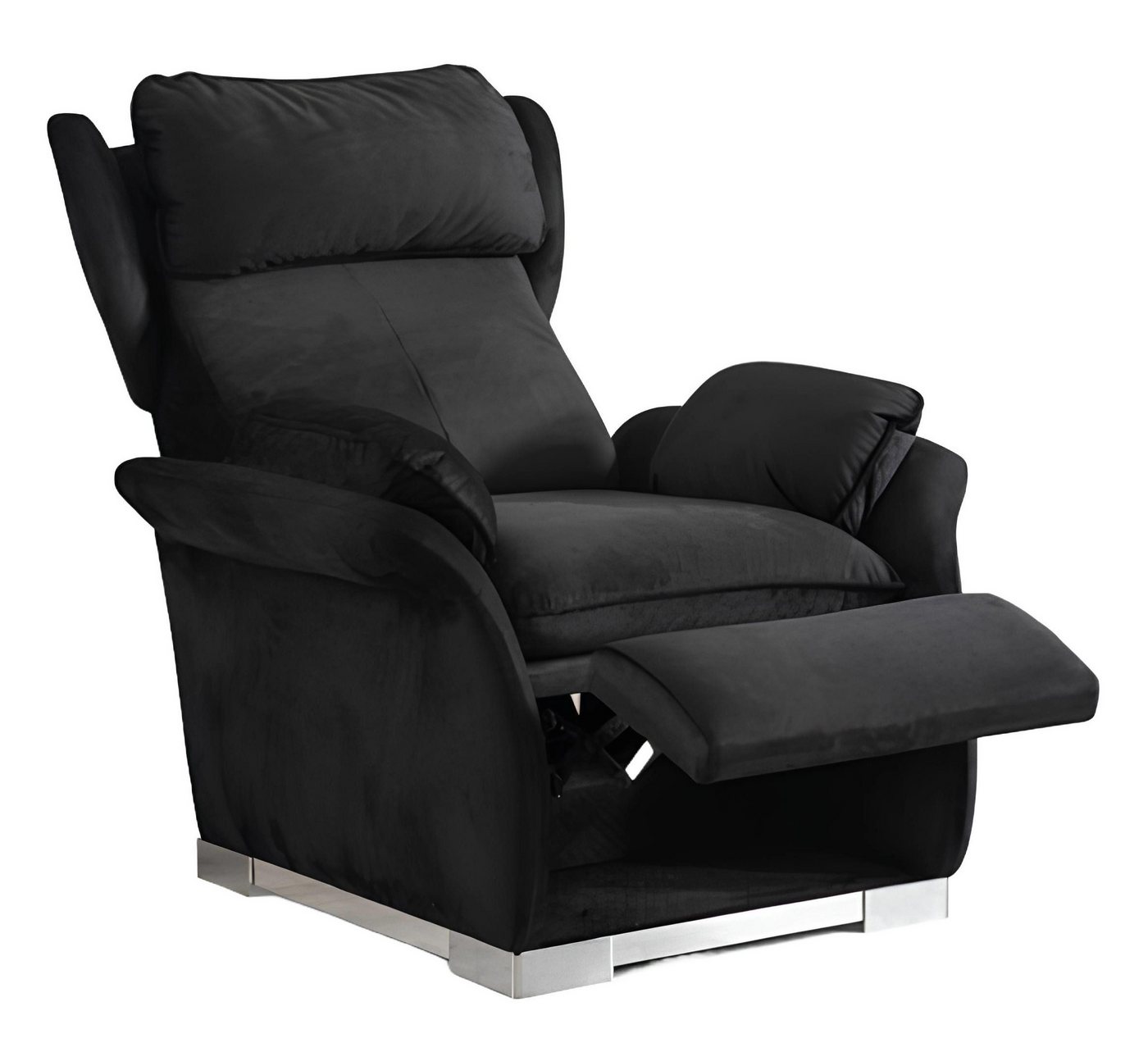 Xlmoebel Relaxsessel Zeitgemäßer Relaxsessel in Schwarz mit Lounge-Mechanismus. (Sessel), Hergestellt in Europa von Xlmoebel