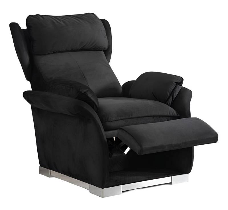 Xlmoebel Relaxsessel Zeitgemäßer Relaxsessel in Schwarz mit Lounge-Mechanismus. (Sessel), Hergestellt in Europa von Xlmoebel