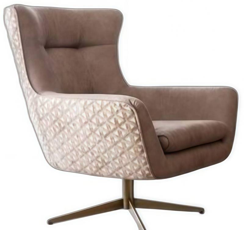 Xlmoebel Loungesessel Drehbarer Lounge-Sessel mit gepolsterter Rückenlehne (1-St., Ohrensessel), Hergestellt in Europa von Xlmoebel