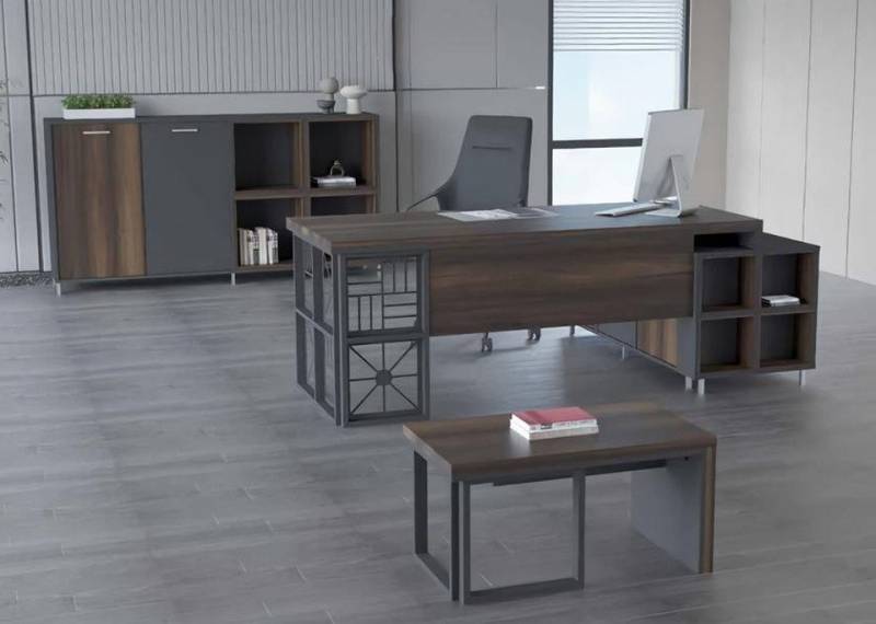 Xlmoebel Büromöbel-Set Arbeitszimmer Möbel-Set mit Schreibtisch, Beistelltisch und Sideboard, (3tlg. Arbeitszimmer Set (Schreibtisch + Couchtisch + Sideboard), Hergestellt in Europa von Xlmoebel