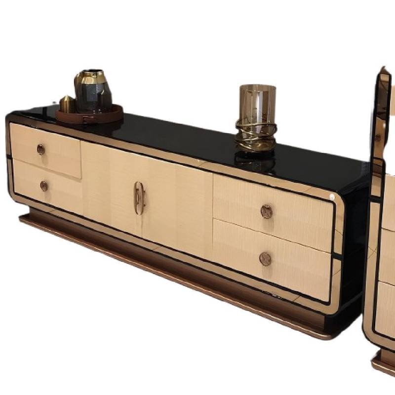 Xlmoebel Sideboard Design-Kommode Hochglanz Sideboard mit Schubladen und Regalböden (1 St., Sideboard), Hergestellt in Europa von Xlmoebel