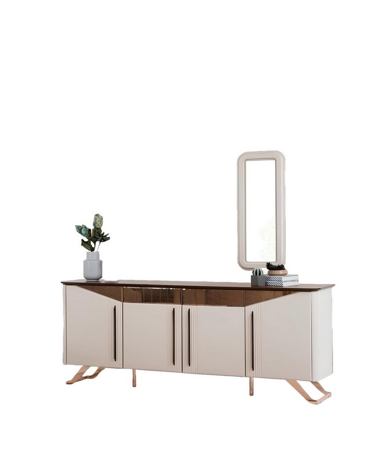 Xlmoebel Sideboard Designer Sideboard in einem luxuriösen Holzschrank mit vier Türen (Sideboard), Hergestellt in Europa von Xlmoebel