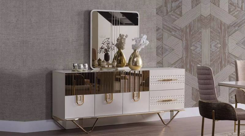 Xlmoebel Kommode Hochglanz Anrichte Luxusmöbel Holz Kommode Sideboard (1 St., Sideboard), Hergestellt in Europa von Xlmoebel