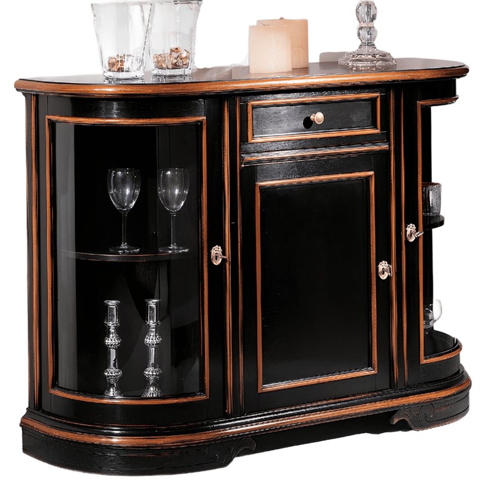 Xlmoebel Kommode Klassischer Schrank für Wohnzimmer aus Massivholz - Vitrine Anrichte (Anrichte), Hergestellt in Italy von Xlmoebel