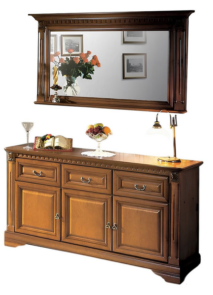 Xlmoebel Sideboard Klassisches Set mit Anrichte, Wandspiegel und Vorratsschrank (2 St., Sideboard mit Spiegel), Hergestellt in Europa von Xlmoebel