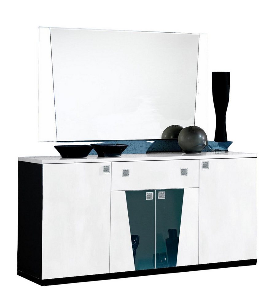 Xlmoebel Sideboard Kommode Buffet Sideboard Spiegel Holz Big Moderne Anrichte 2tlg (2 St., Kommode + Spiegel), Hergestellt in Europa von Xlmoebel