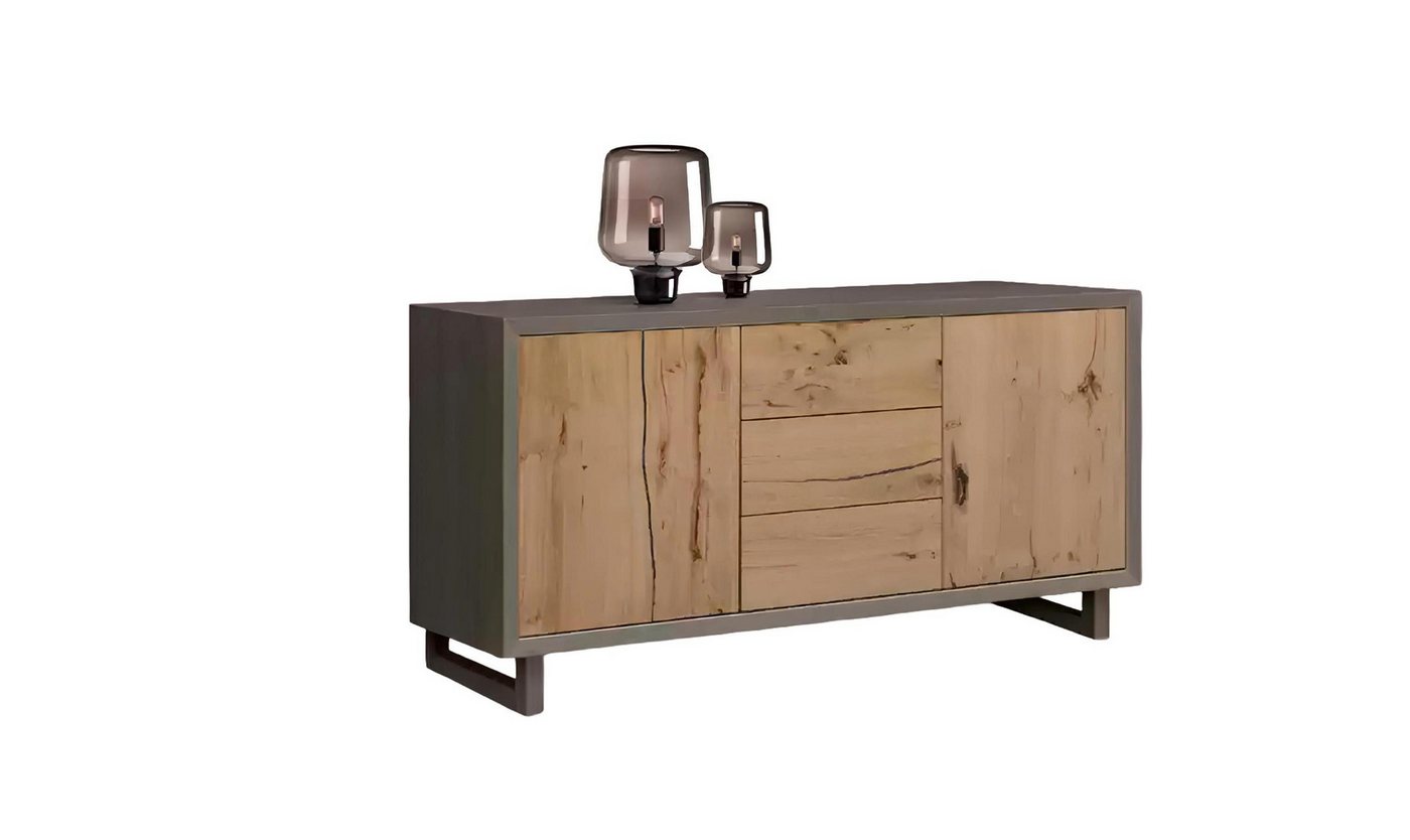 Xlmoebel Sideboard Luxuriöse Anrichte Buffet Schrank mit drei Schubladen in Braun-Grau (1 St., Sideboard), Hergestellt in Europa von Xlmoebel