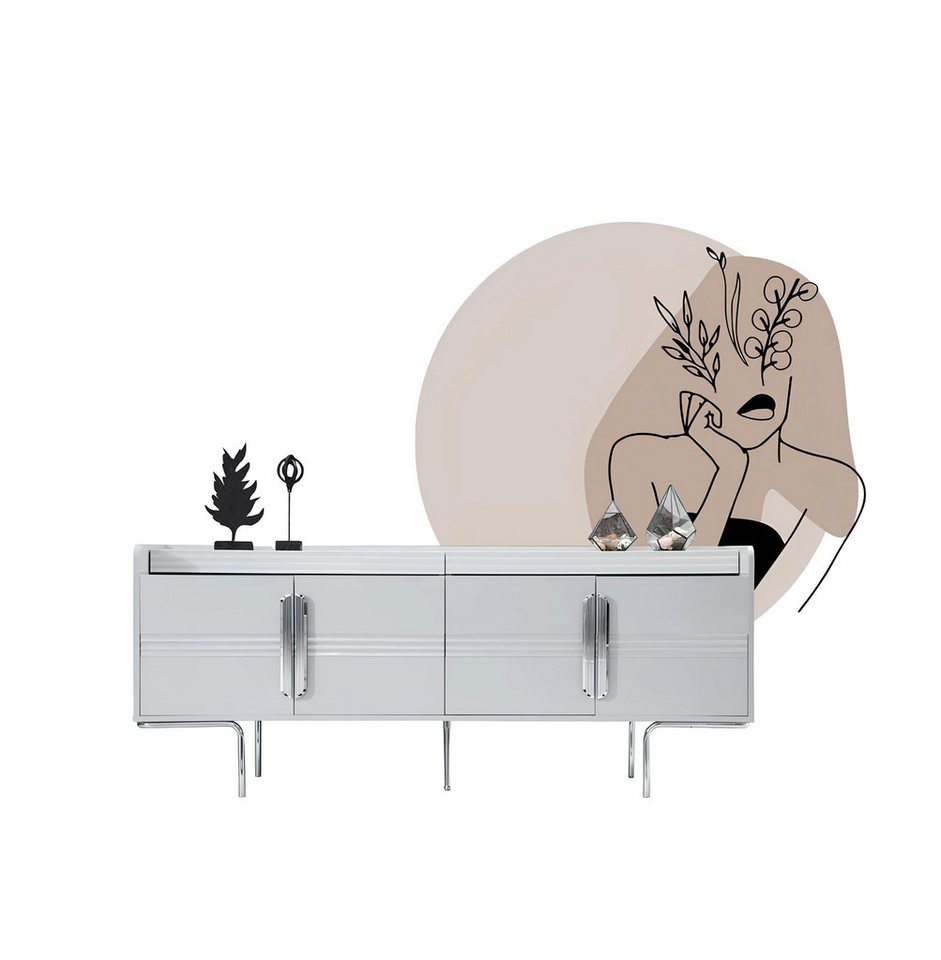 Xlmoebel Sideboard Moderne Luxus Weiße Anrichte für das Esszimmer aus neuem Holz - (1 St., Anrichte), Hergestellt in Europa von Xlmoebel