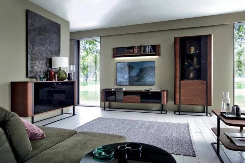 Xlmoebel Wohnzimmer-Set Modernes TV-Unterschrank-Wohnzimmermöbel Luxuriöses Vitrinen-Set, (4-St., Sideboard), Hergestellt in Europa von Xlmoebel
